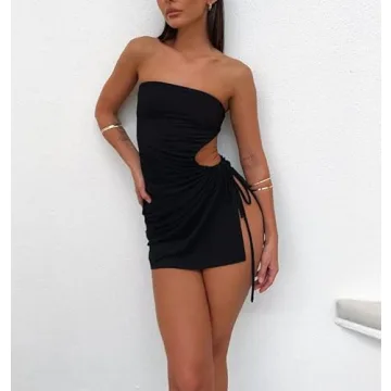 NUFIWI Strapless Bodycon Mini Dress for Summer Fun