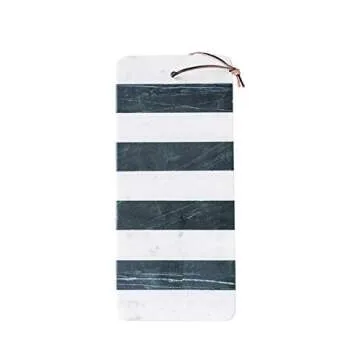 Bloomingville Marble Cheese and Cutting Board with Leather Tie