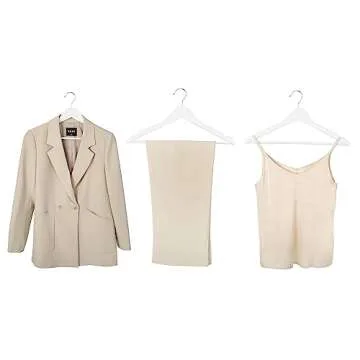 Amazon Basics Durable Wooden Clothes Hangers, 20-Pack, White