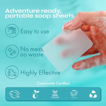 FOMIN Antibacterial Soap Sheets - 300 Portable Travel Sheets