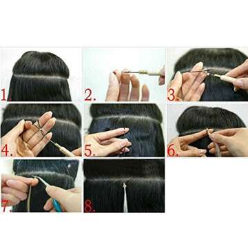 Bohemian Feather Hair Extensions Kit with Genuine Feathers