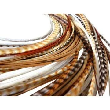 Bohemian Feather Hair Extensions Kit with Genuine Feathers