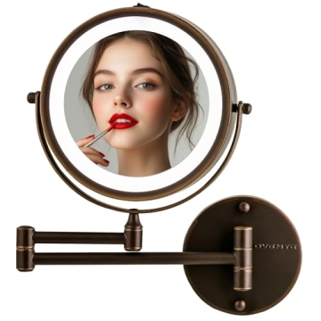 OVENTE 7" Lighted Wall Mount Makeup Mirror - Revolutionize Your Grooming Routine