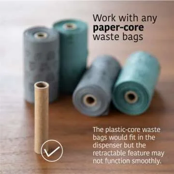 SVD.PET Dog Poop Bag Dispenser, Retractable Waste Bag Fits Any Dog Leash, Leak-Proof Waste Bags, Poop Bag Holder, Doggy Walking Accessory (Black)