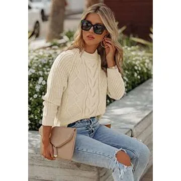 ANCAPELION Women's Elegant Casual Pullover Sweater