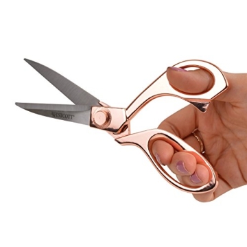 Elegant Rose Gold Scissors for Crafting and Office Use