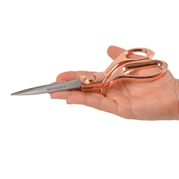 Elegant Rose Gold Scissors for Crafting and Office Use