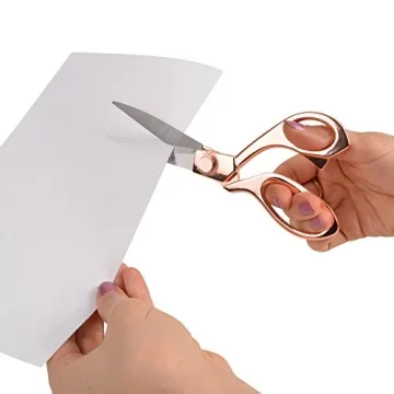 Elegant Rose Gold Scissors for Crafting and Office Use