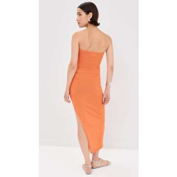 Stylish Orange Midi Dress for Women | Luna by Runaway