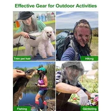 wohohoho Mosquito Head Net Mesh with Drawstring, Bug Face Netting for Hats, Mesh Face Shield for Men & Women Beekeeper Net Mask Protection for Midges, Bugs & Gnats (2 Packs, Mix Colors, Updated Size)