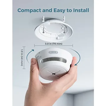 AEGISLINK Smoke Detector 10-Year Battery, Easy Install, Loud Alarm