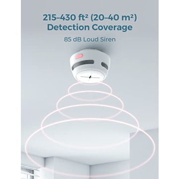 AEGISLINK Smoke Detector 10-Year Battery, Easy Install, Loud Alarm