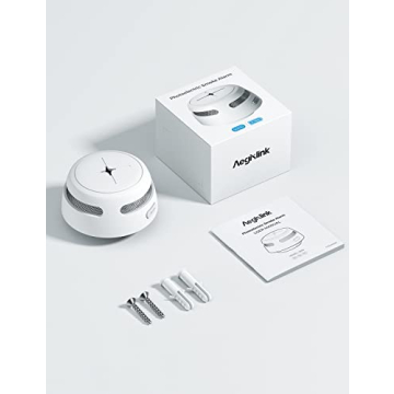 AEGISLINK Smoke Detector 10-Year Battery, Easy Install, Loud Alarm