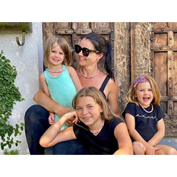 Lightweight Rainbow Heishi Surfer Choker Necklace for Summer