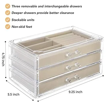 Elegant Tranquil Abode Jewelry Box Organizer - Stylish Storage