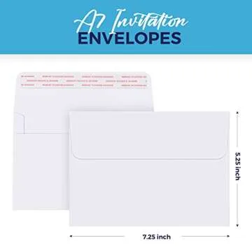 ACSTEP 50PACK 5x7 Self Seal Envelopes for Invitations