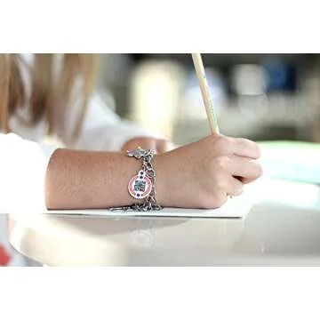 Dynotag Smart Medical ID Tag with Lifetime Service and Clasp