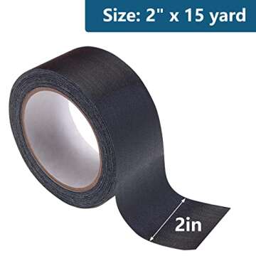 Lineco Self-Adhesive Book Repair Tape - Black, 2 Inch Wide, Strong and Acid-Free