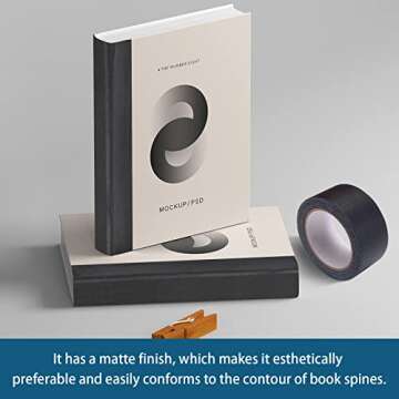 Lineco Book Repair Tape - Black, Acid-Free, 2"x15yd