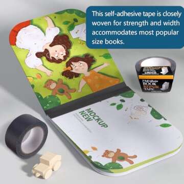 Lineco Book Repair Tape - Black, Acid-Free, 2"x15yd