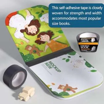 Lineco Book Repair Tape - Black, Acid-Free, 2"x15yd