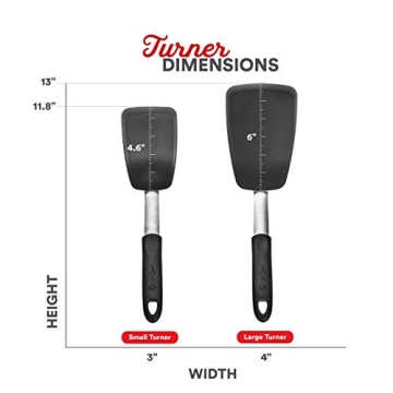 UpGood Silicone Turner Set of 2 - Nonstick Kitchen Utensils