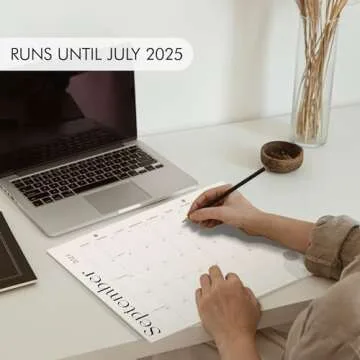 Aesthetic 2024-2025 Desk Calendar - Perfect for Home or Office Organization 16x12"