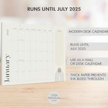 Aesthetic 2024-2025 Desk Calendar for Easy Organizing