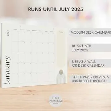Aesthetic 2024-2025 Desk Calendar for Easy Organizing