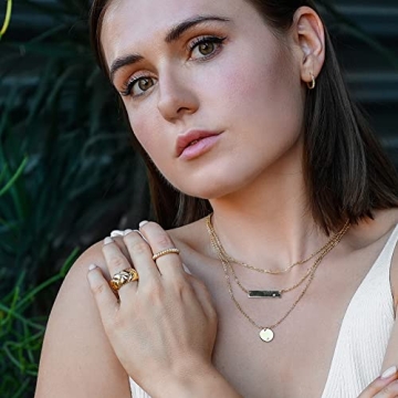 CIUNOFOR 14K Gold Plated Cocktail Rings for Women