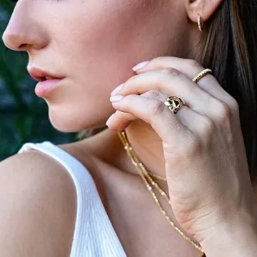 CIUNOFOR 14K Gold Plated Cocktail Rings for Women