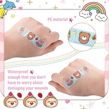 Colorful Cartoon Kids Bandages – 120 Waterproof Fun Band-Aids