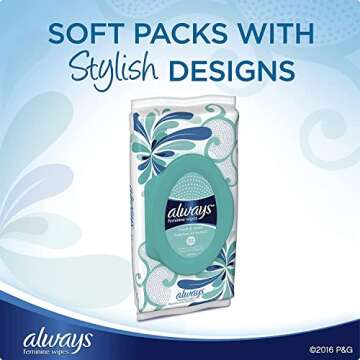 Always Feminine Wipes, Fresh & Clean, Soft Pack, 32 Count