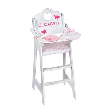 Badger Basket Wooden Doll High Chair for 18-Inch Dolls