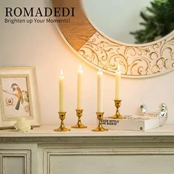 Romadedi Gold Candlestick Holders for Elegant Décor
