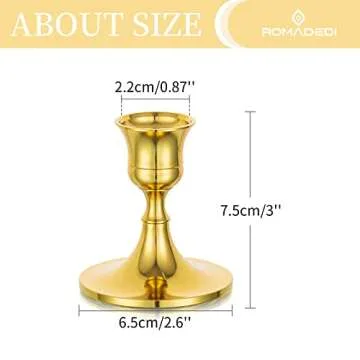 Romadedi Gold Candlestick Holders for Elegant Décor