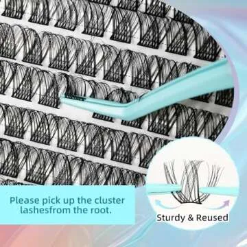 Mayhug Lash Extension Kit 144Pcs Lash Clusters Kit Wispy Eyelash Extensions 8-18MM Individual Lashes Extensions with Bond and Seal Lash Glue and Eyelash Extension Tweezers DIY at Home
