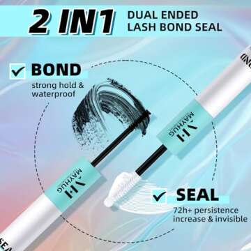 Mayhug Lash Extension Kit 144Pcs Lash Clusters Kit Wispy Eyelash Extensions 8-18MM Individual Lashes Extensions with Bond and Seal Lash Glue and Eyelash Extension Tweezers DIY at Home