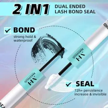 Mayhug Lash Extension Kit 144Pcs Lash Clusters Kit Wispy Eyelash Extensions 8-18MM Individual Lashes Extensions with Bond and Seal Lash Glue and Eyelash Extension Tweezers DIY at Home