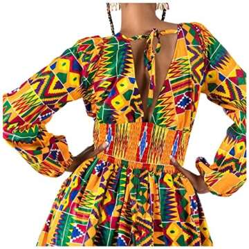 Mocure African Dashiki Printing Dress for Elegant Style