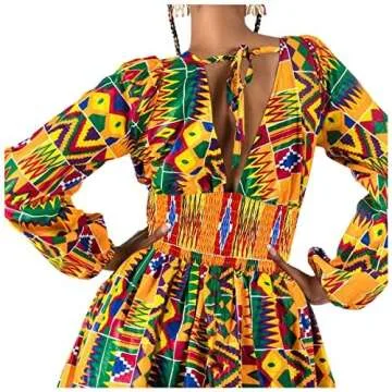 Mocure African Dashiki Printing Dress for Elegant Style