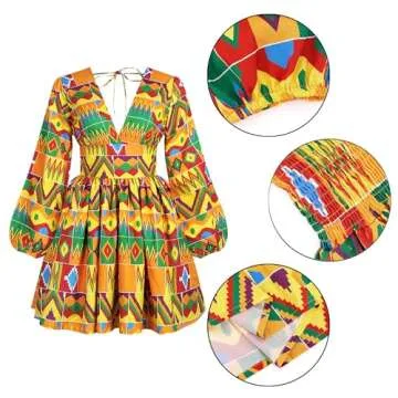 Mocure African Dashiki Printing Dress for Elegant Style