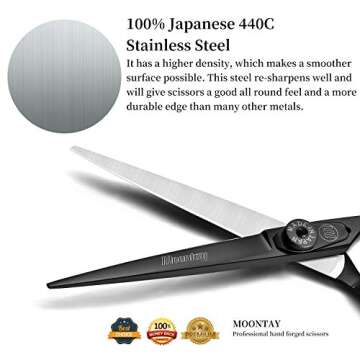 Moontay 5.5" Hair Cutting Shears - Barber Hairdressing Scissors