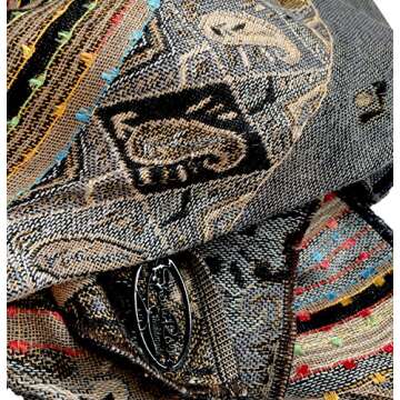 ShariRose Gray Pre-tied Headscarf Head Wear for Women Soft Cashmere Ethnic Print Collection! (Grey b...