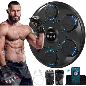 Music Boxing Machine with Boxing Gloves - Wall Mounted Smart Trainer for All Ages