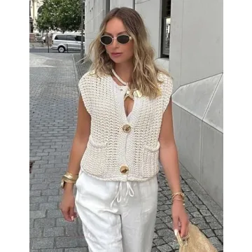 Stylish Chunky Knit Vest for Women - Versatile Fashion