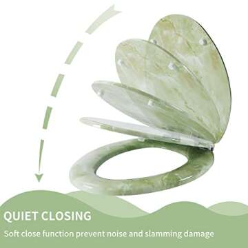 Angel Shield Marble Toilet Seat - Stylish & Easy Clean