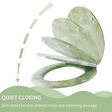 Angel Shield Marble Toilet Seat - Stylish & Easy Clean