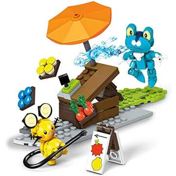 Epic Mega Construx Pokémon Froakie Vs. Dedenne Building Battle Set