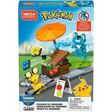 Mega Construx Pokémon Froakie Vs. Dedenne Building Set